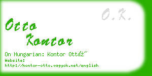 otto kontor business card
